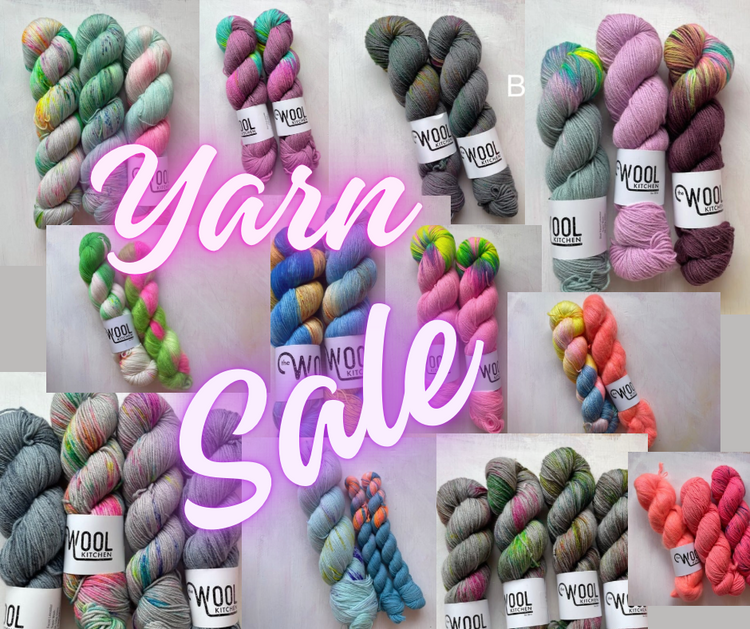 Yarn Sale from the hand dyed yarn expert, The Wool Kitchen