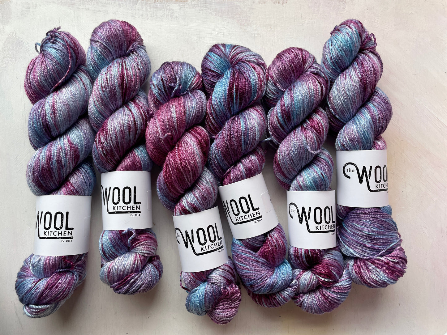 Floral Fade Image 5 Hydrangea | Monthly Yarn Club | 4ply sock, Luxury 4ply Merino Silk, DK Wool