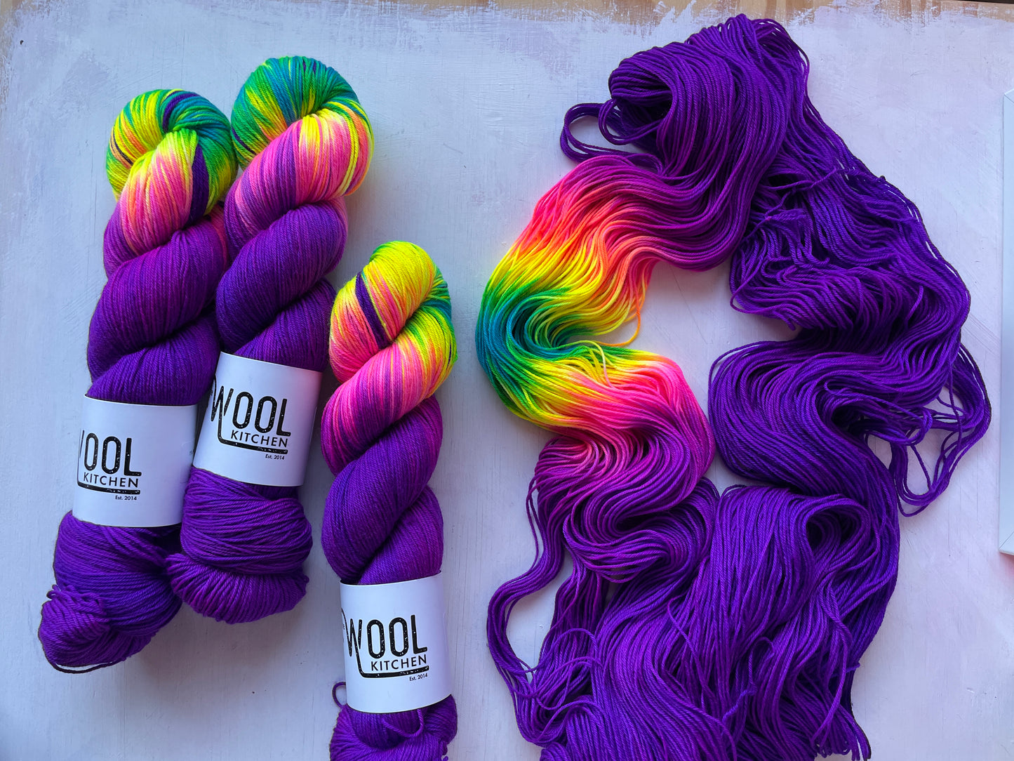 Space Cowboy from the 4ply Merino Sock collection by the hand dyed expert, The Wool Kitchen