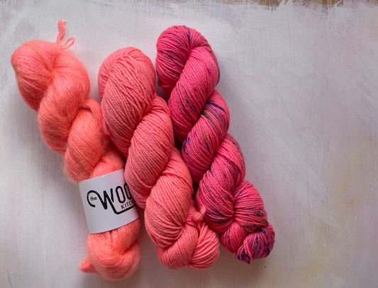 Sale yarn pinks DK & Mohair Mix Frenchie DK wool Neon Glow DK wool & Frenchie Mohair Lace 3 skein bundle from the hand dyed yarn expert,. The Wool Kitchen
