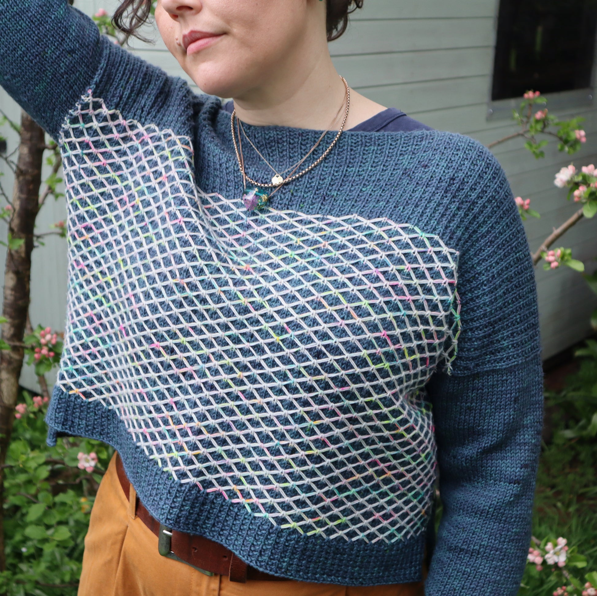 Nebula Nova Sweater by Maddie Harvey Kits to pre-order by the hand dyed yarn expert, The Wool Kitchen