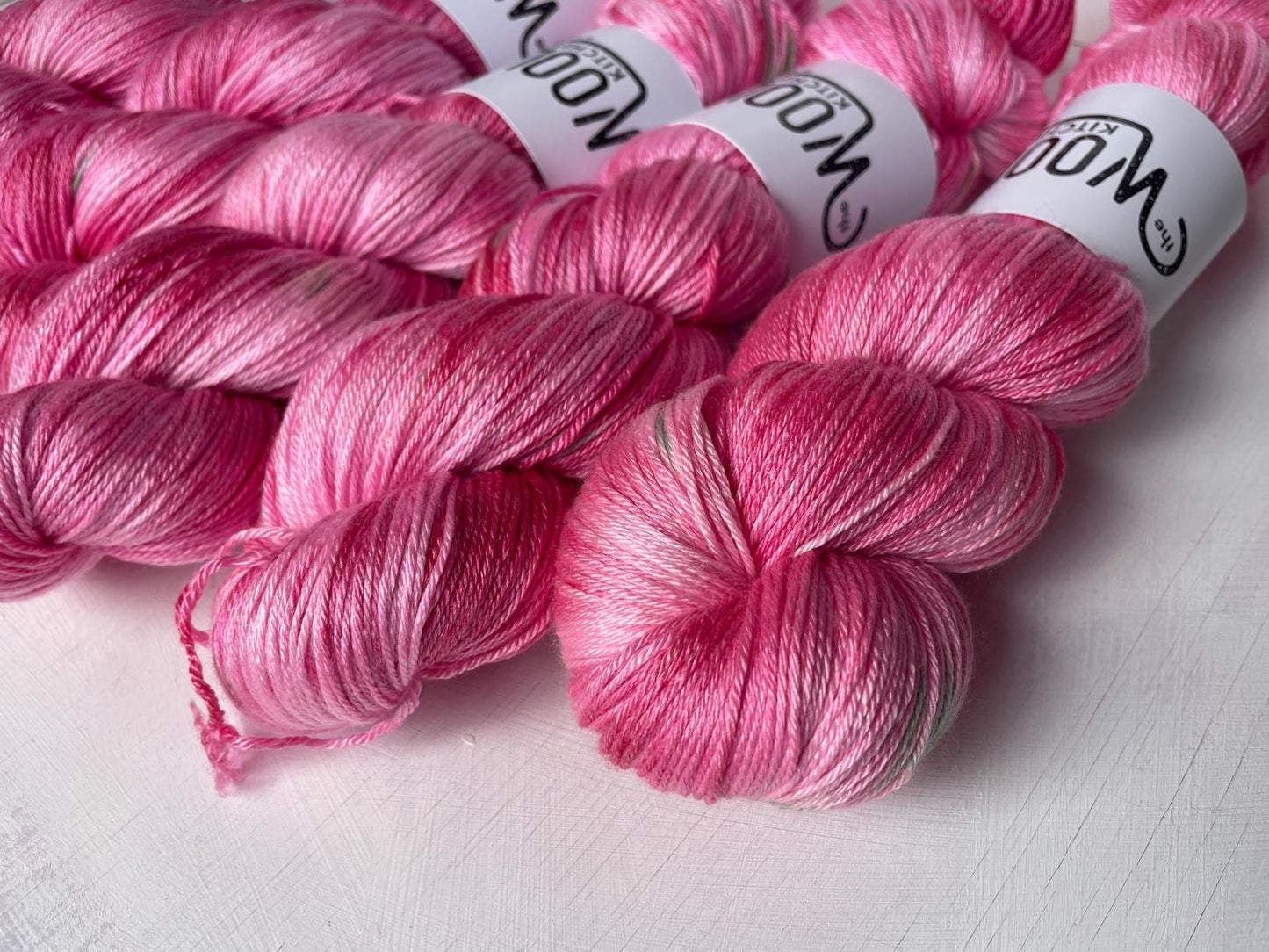 Floral Fade Image 3 Peony | Monthly Yarn Club | 4ply sock, Luxury 4ply Merino Silk, DK Wool