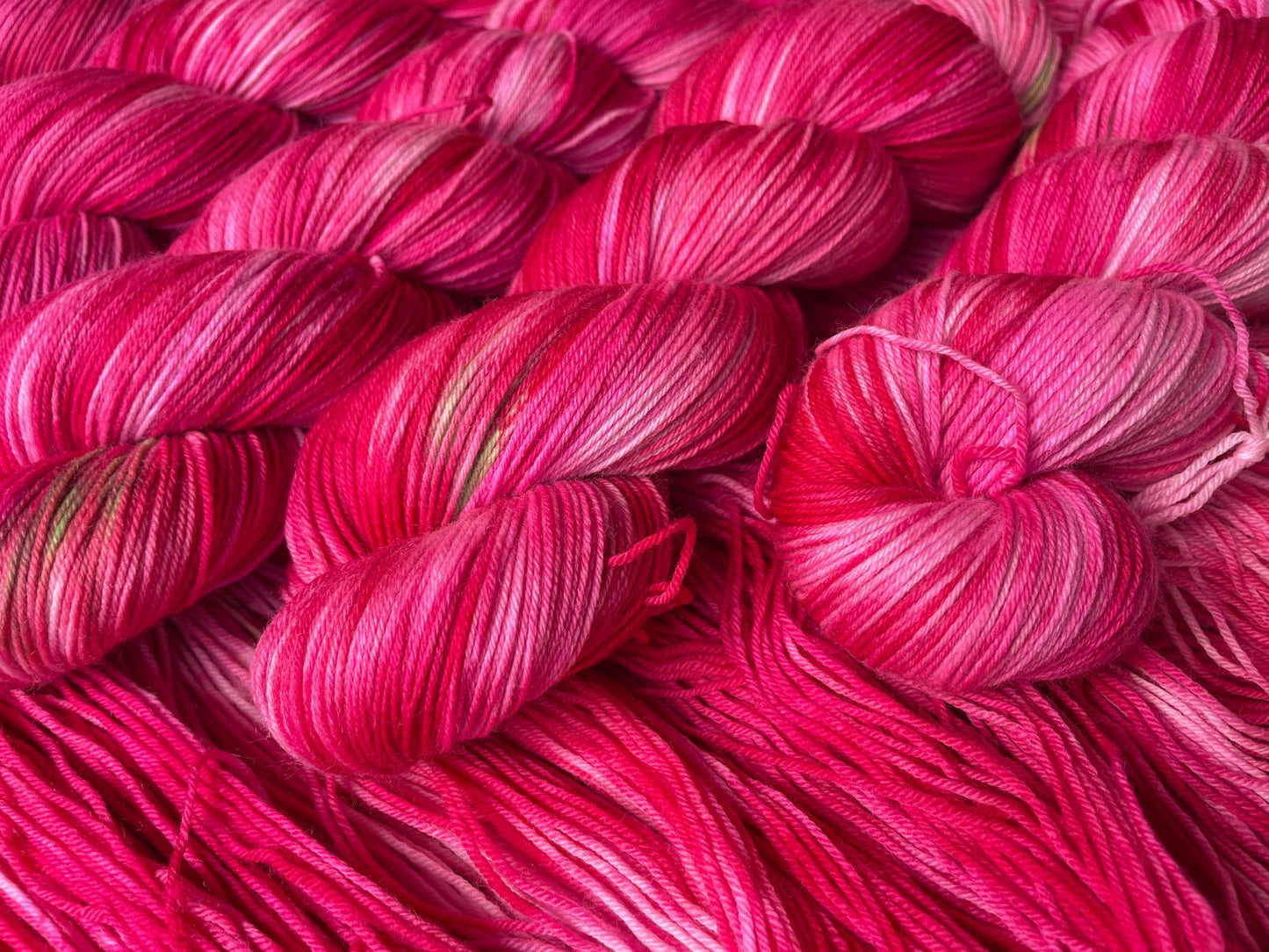 Floral Fade Image 3 Peony | Monthly Yarn Club | 4ply sock, Luxury 4ply Merino Silk, DK Wool