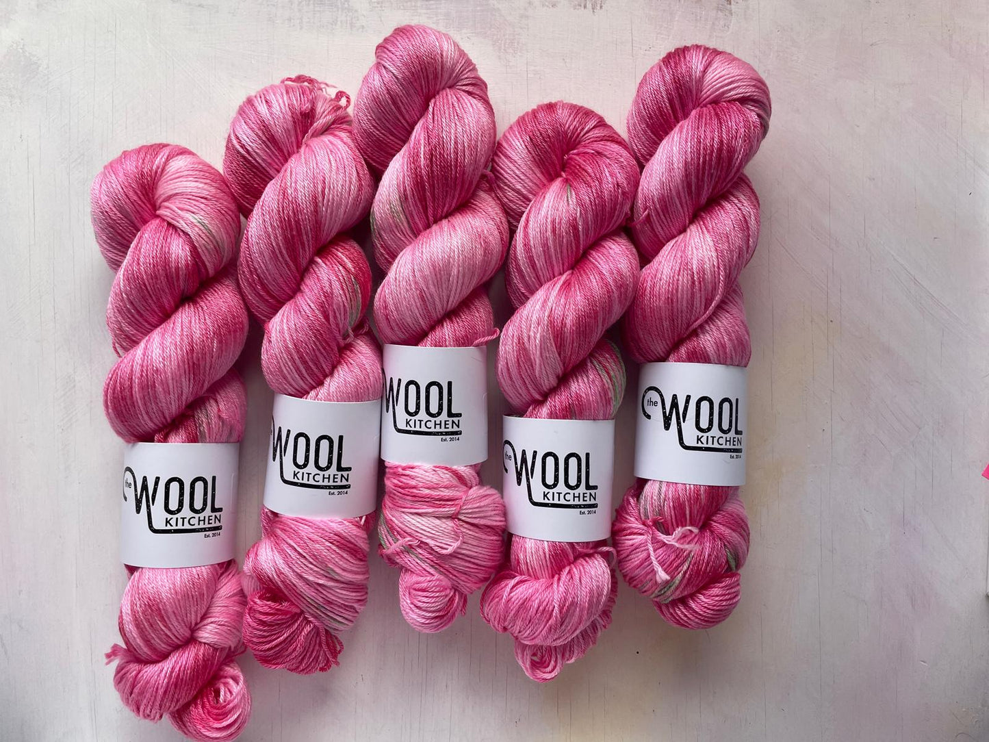 Floral Fade Image 3 Peony | Monthly Yarn Club | 4ply sock, Luxury 4ply Merino Silk, DK Wool